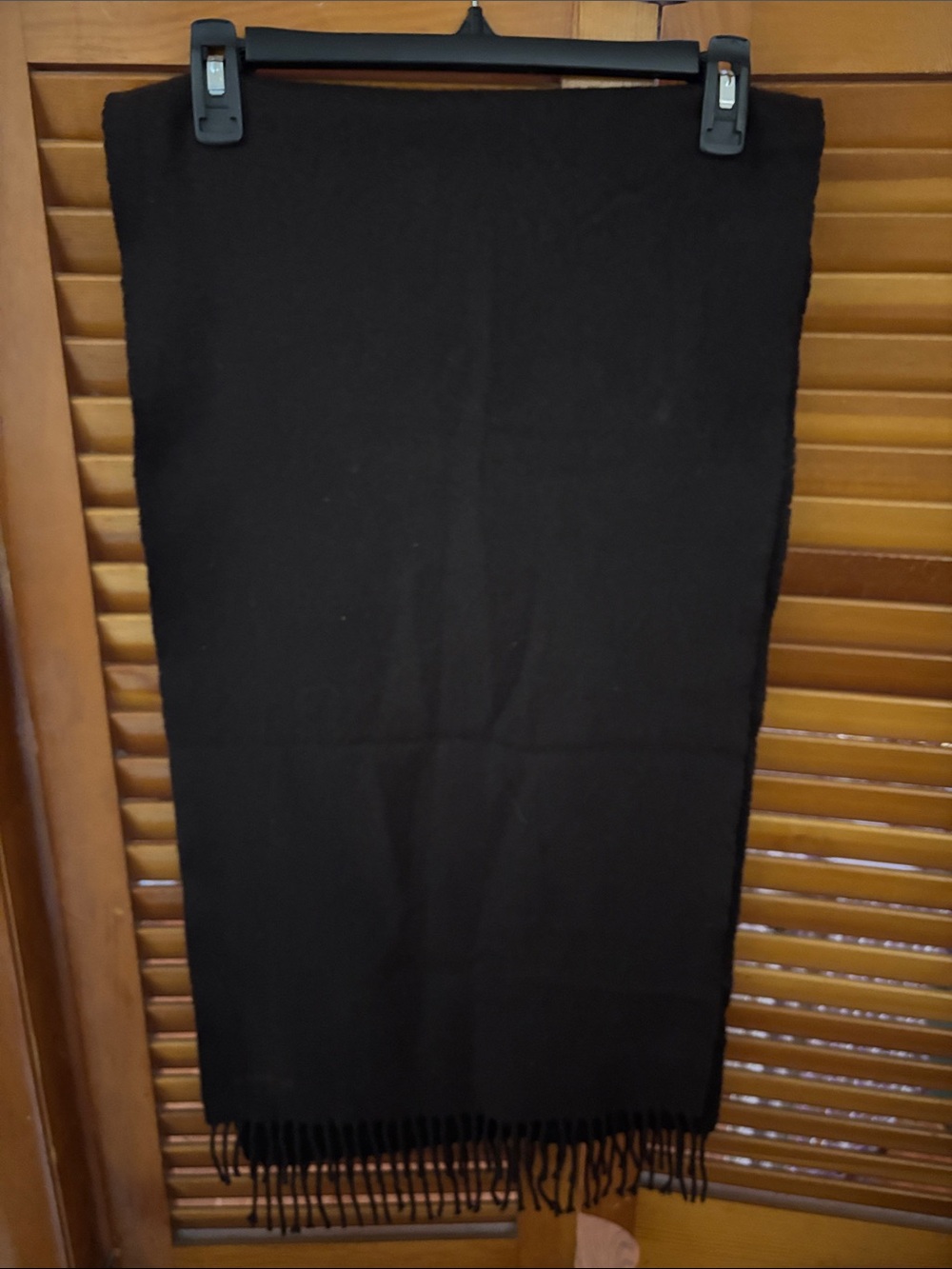 Hermes Brown Cashmere Fringe Scarf - Picture 2 of 5